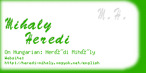 mihaly heredi business card